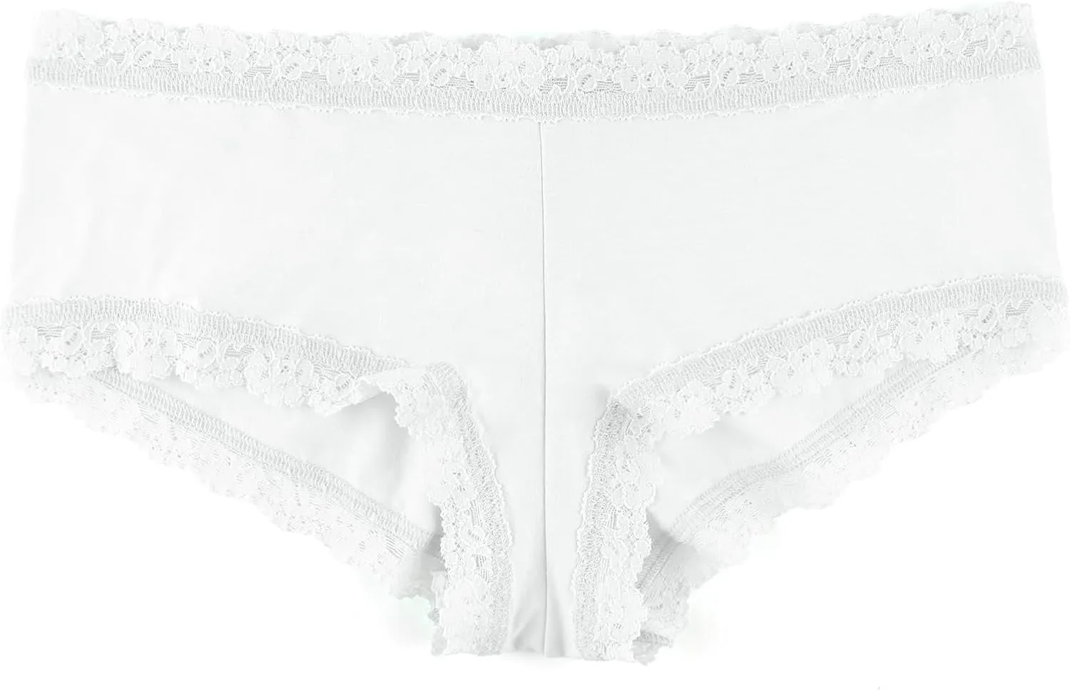 hanky panky Women's Rolled Organic Cotton Boyshort with Lace
