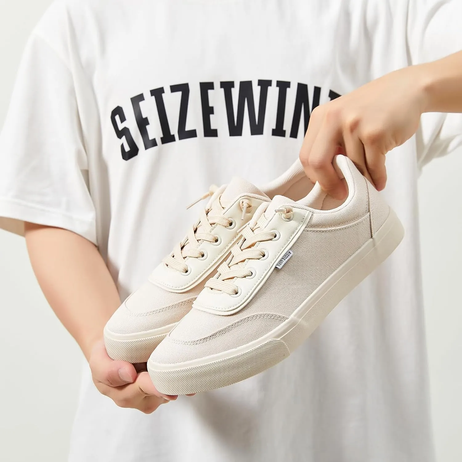 hash bubbie Unisex Slip on Sneakers Women's Canvas Sneakers Classic Non Slip Canvas Shoes Casual Tennis Shoes for Men