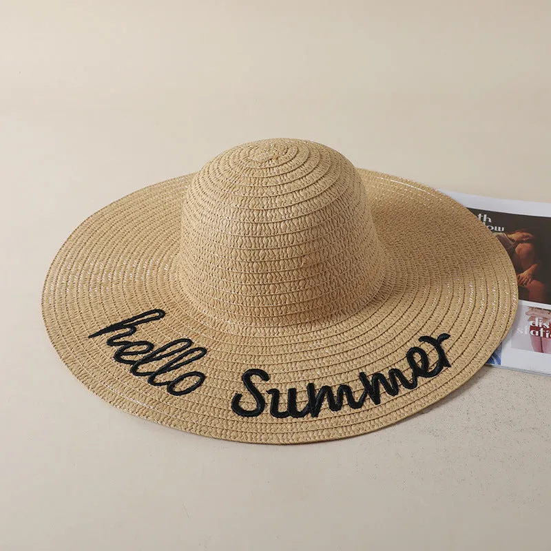 Hat Oversized Sun Hat Wide Defense Seaside Foldable Sun Protection UV Protection Beach Hat Hair