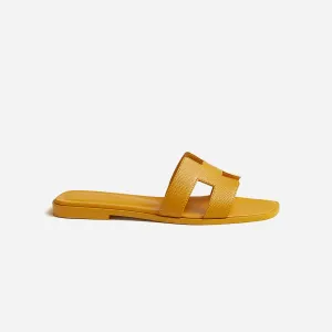 Hermes Oran sandal Jaune Topaze