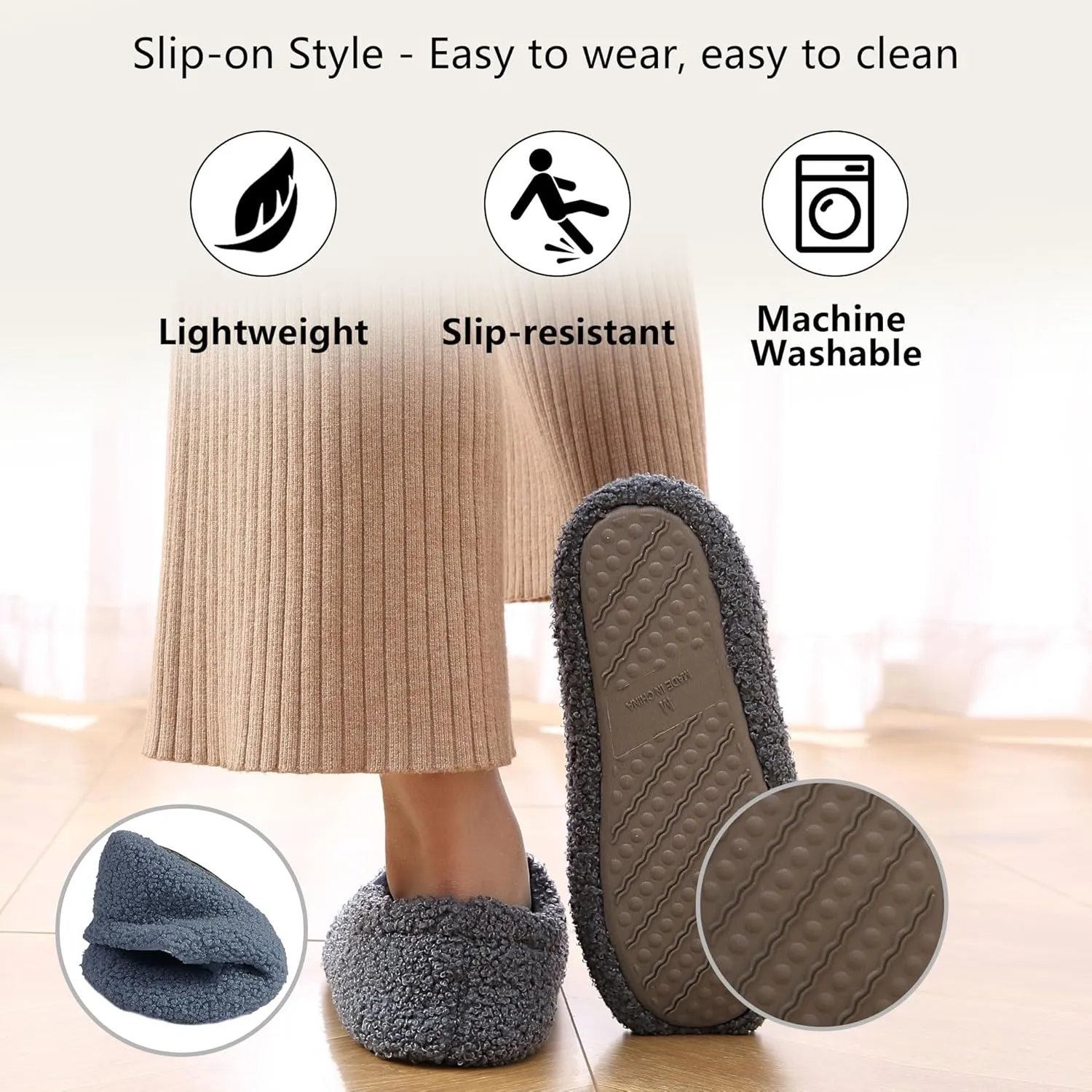 Home Slipper Bootie Slippers Women Girls Indoor Warm Fuzzy Boots Non-slip House Shoe Slippers