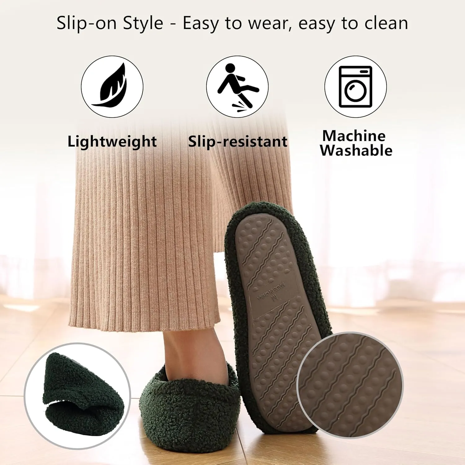 Home Slipper Bootie Slippers Women Girls Indoor Warm Fuzzy Boots Non-slip House Shoe Slippers