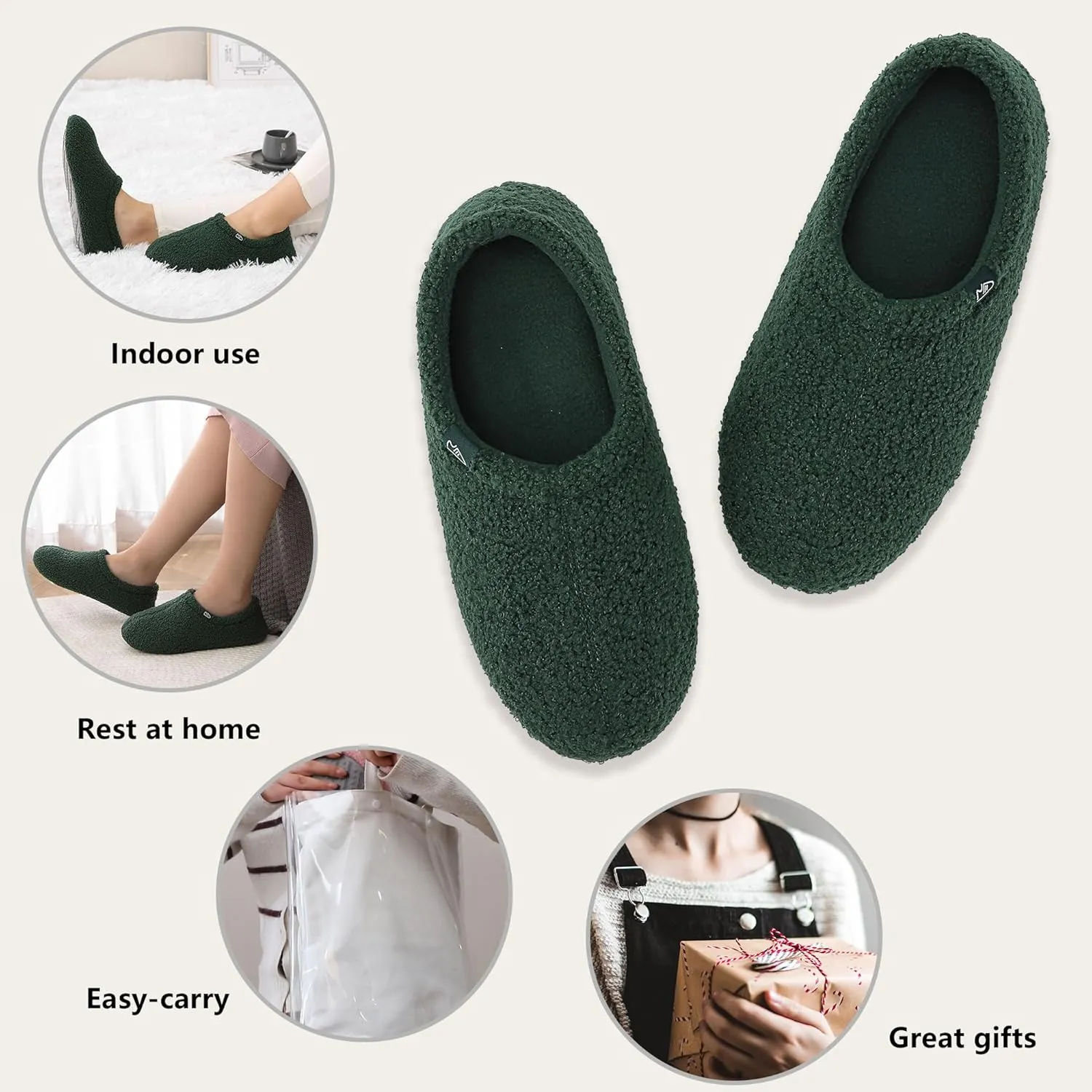 Home Slipper Bootie Slippers Women Girls Indoor Warm Fuzzy Boots Non-slip House Shoe Slippers