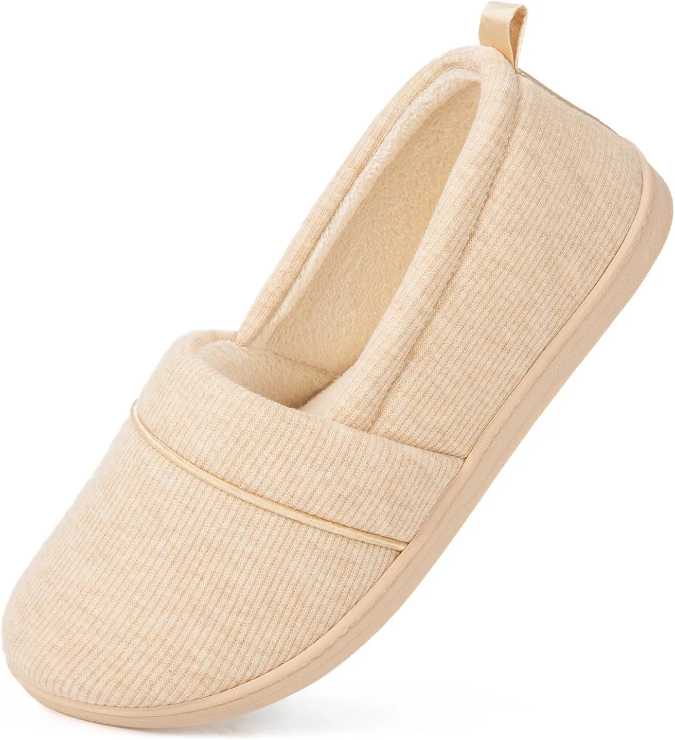 HomeTop Women's Comfy Loafer Slippers Lightweight Memory Foam Non-slip Indoor House Shoes