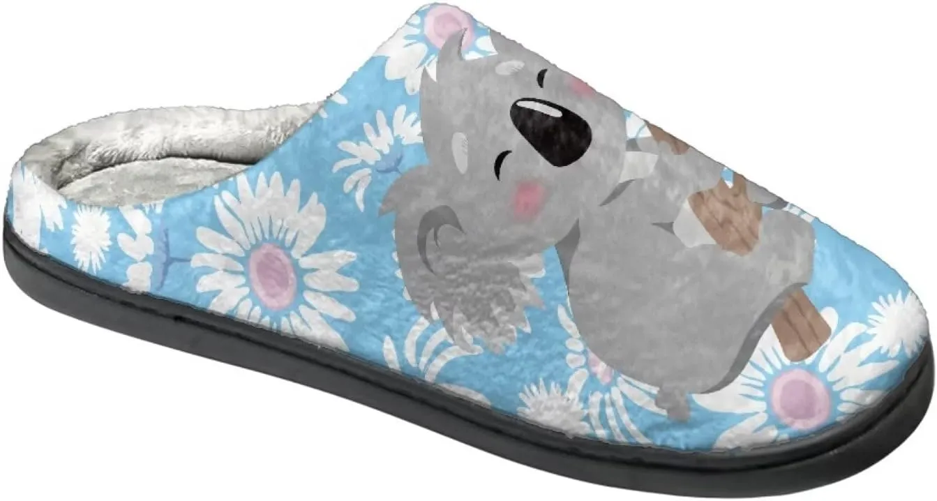 House Home Slippers for Women Men, Spa Slippers Casual Cloesd Toe Indoor Slippers Cozy Warm Bedroom Shoes Indoor Slide