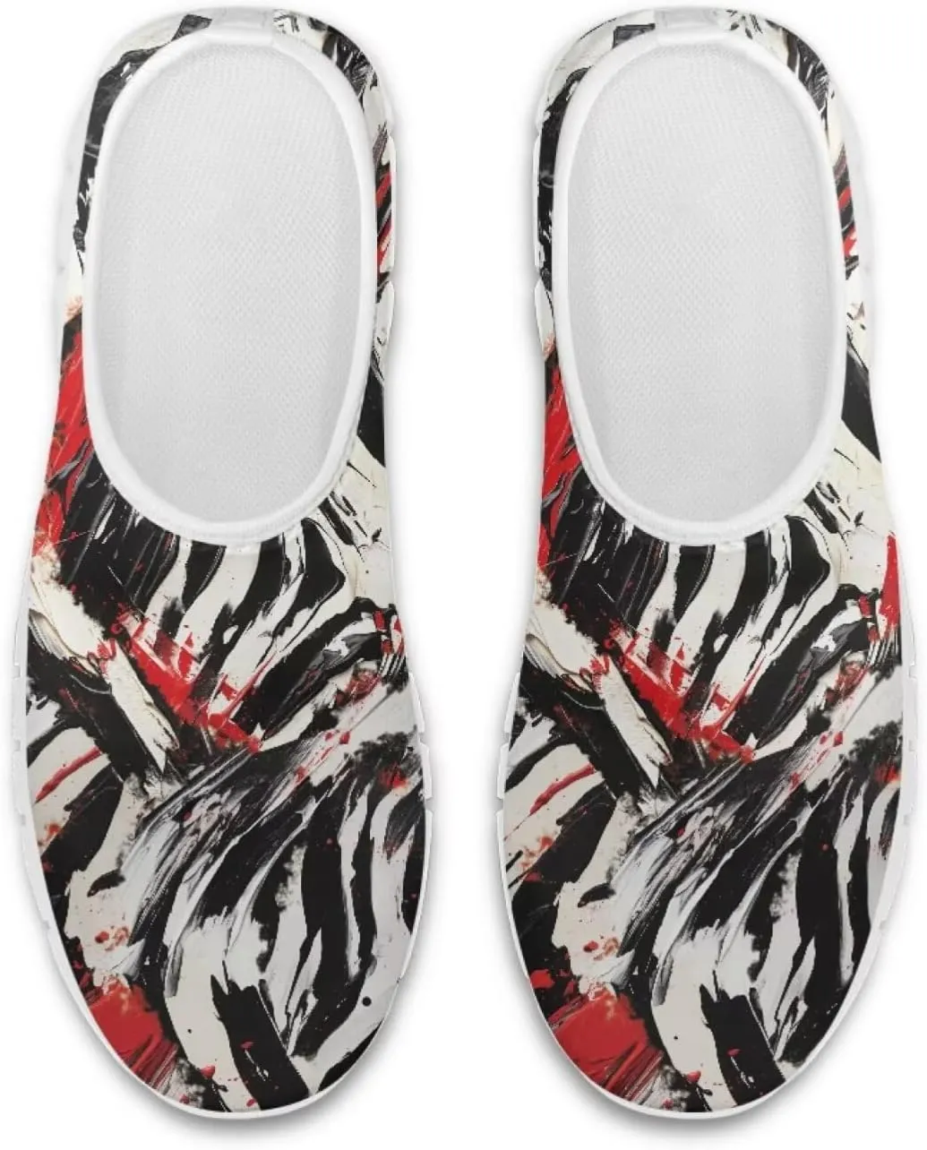 Howilath Animal Print Women's Loafers & Slip-on Running Sneakers Travel Breathable Shoes with Anti-Slip Sole