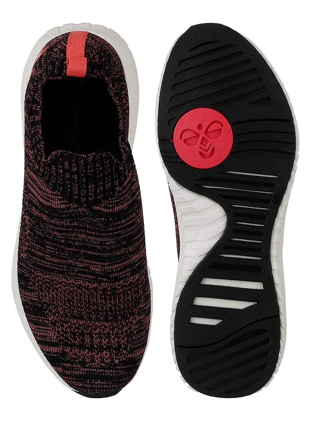 Hummel Reese Breaker Seamless Women Black & Red Slip-Ons
