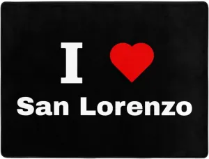 I Love San Lorenzo Area Rug 4x6Ft Soft Rugs for Living Room Indoor Floor Non-Slip Durable Home Decor Rug