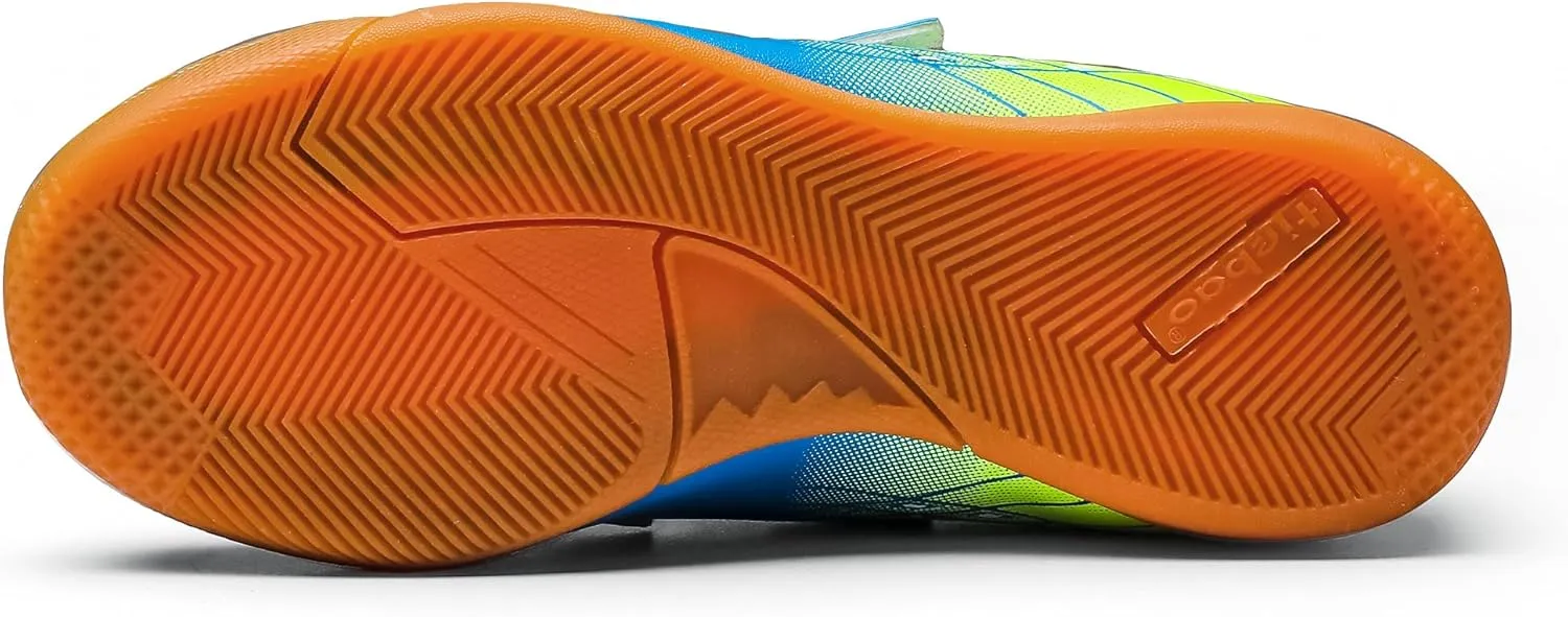 Indoor Kids Soccer Shoes Non Slip Rubber Sole IC Soccer Cleats for Little Boys Girls