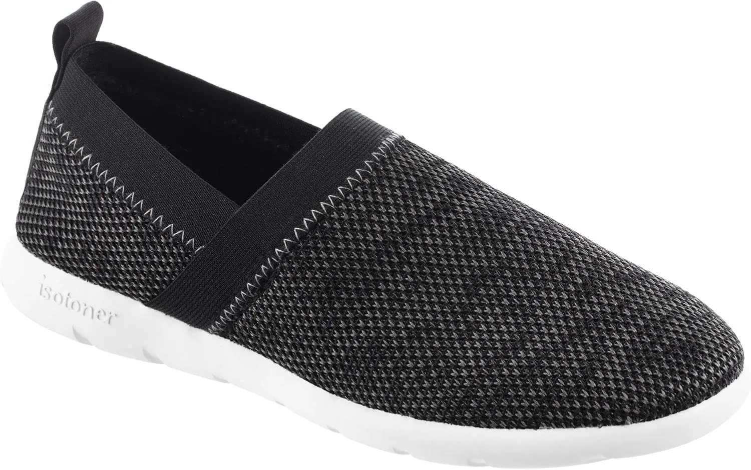 isotoner Women's Lightweight and Breathable Elastic Knit Slip-on Shoe Slipper