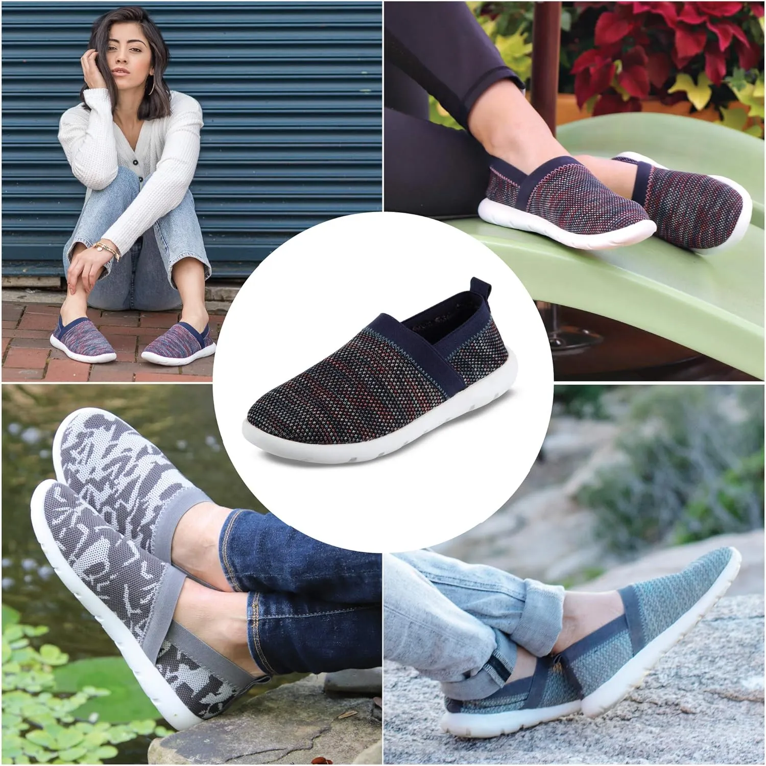 isotoner Women's Lightweight and Breathable Elastic Knit Slip-on Shoe Slipper