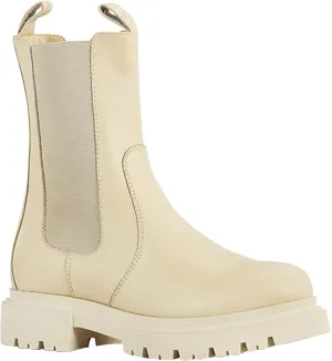 JATAREA Ankle Boots for Women - Stylish Leather with Block Heel Chelsea - Comfortable & Easy Wear Womens Bootie - Cushioned Insole for Comfort - Fashionable and Versatile Design - ALO