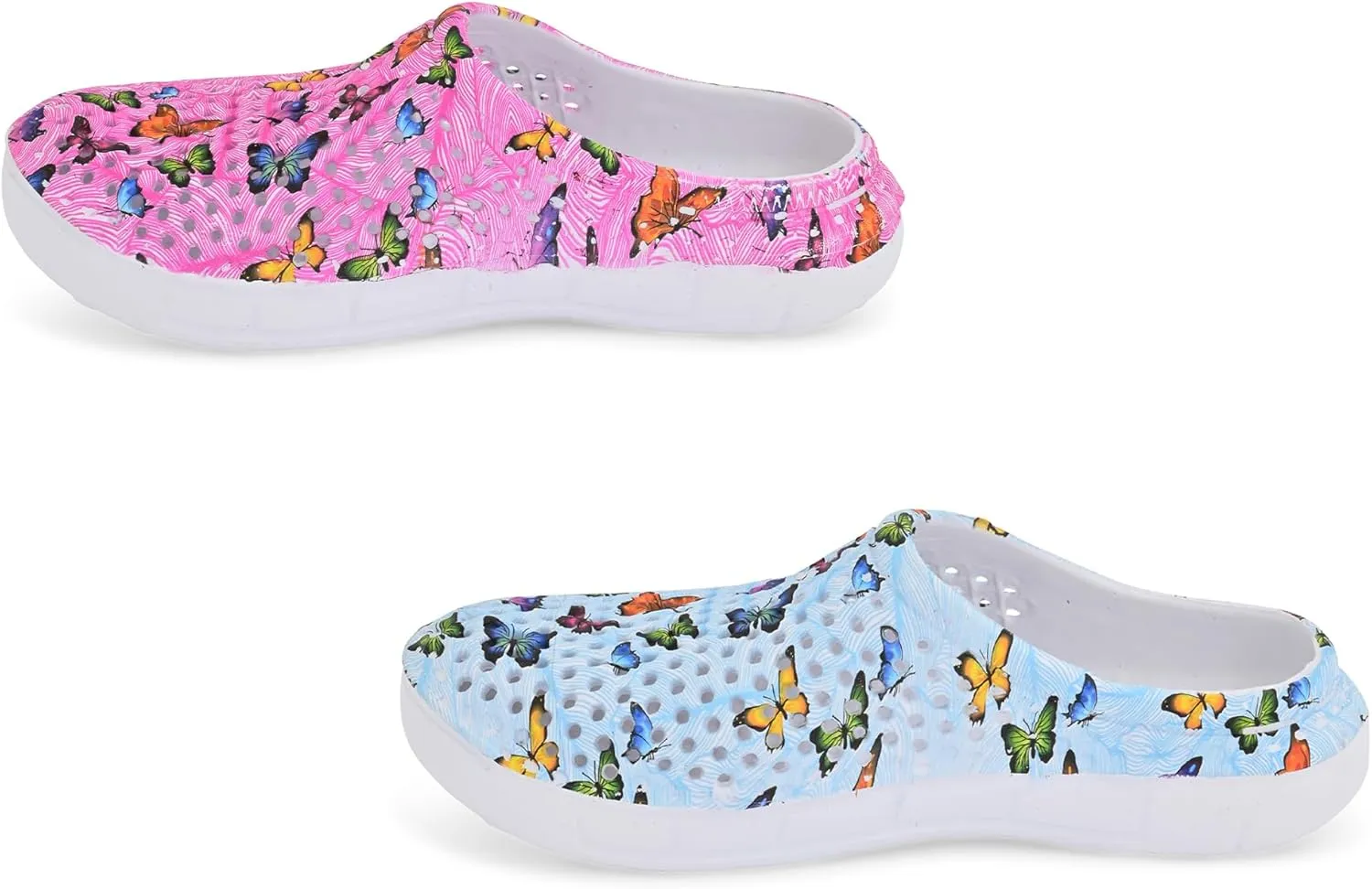 JEFFRICO Breathable Clogs for Women - Lightweight Slip-On Garden, Nursing & Work Shoes with Arch Support - Work Clogs Comfortable EVA Footwear