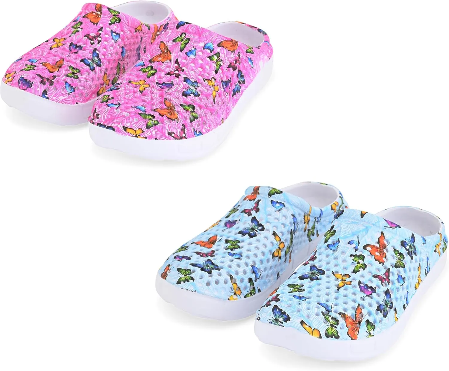 JEFFRICO Breathable Clogs for Women - Lightweight Slip-On Garden, Nursing & Work Shoes with Arch Support - Work Clogs Comfortable EVA Footwear
