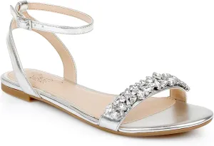 Jewel Badgley Mischka Ohara Minimalist Crystal Adorned Flats