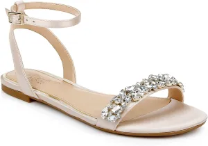 Jewel Badgley Mischka Ohara Minimalist Crystal Adorned Flats