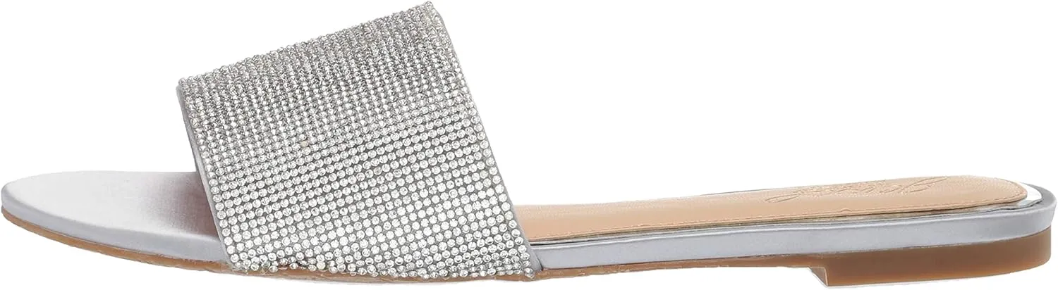 Jewel Badgley Mischka Womens Khaleesi Slip On Open Toe Slides