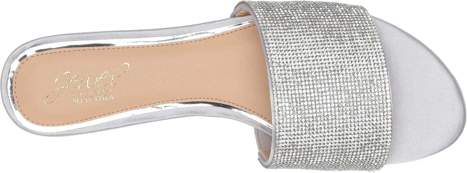Jewel Badgley Mischka Womens Khaleesi Slip On Open Toe Slides