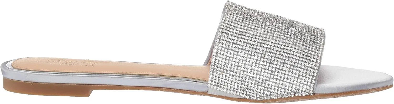 Jewel Badgley Mischka Womens Khaleesi Slip On Open Toe Slides