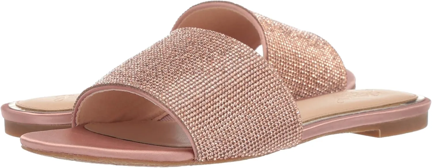 Jewel Badgley Mischka Womens Khaleesi Slip On Open Toe Slides