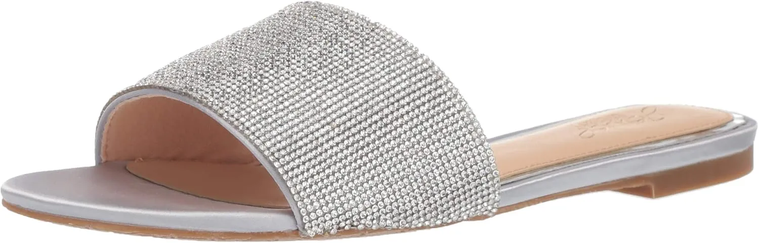 Jewel Badgley Mischka Womens Khaleesi Slip On Open Toe Slides