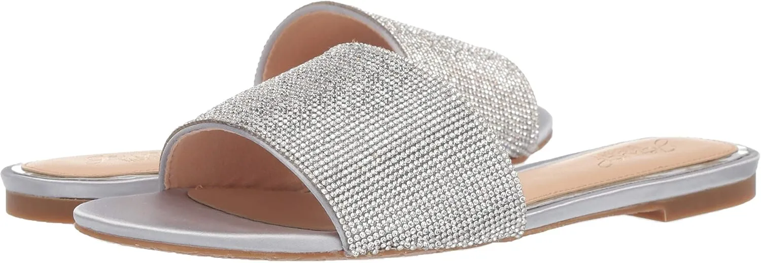 Jewel Badgley Mischka Womens Khaleesi Slip On Open Toe Slides