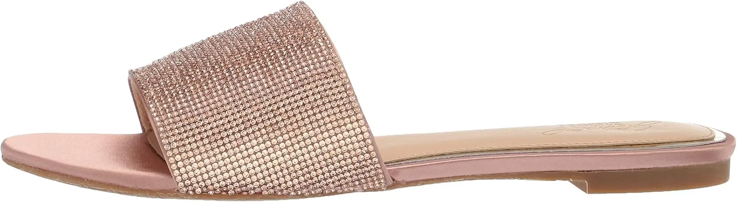 Jewel Badgley Mischka Womens Khaleesi Slip On Open Toe Slides