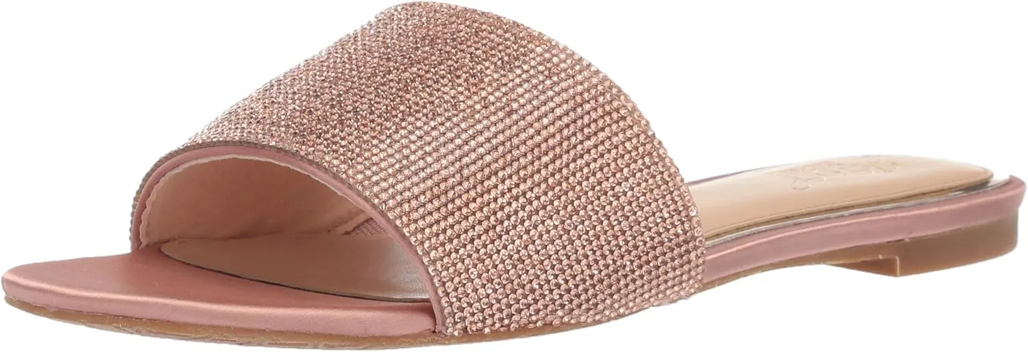 Jewel Badgley Mischka Womens Khaleesi Slip On Open Toe Slides