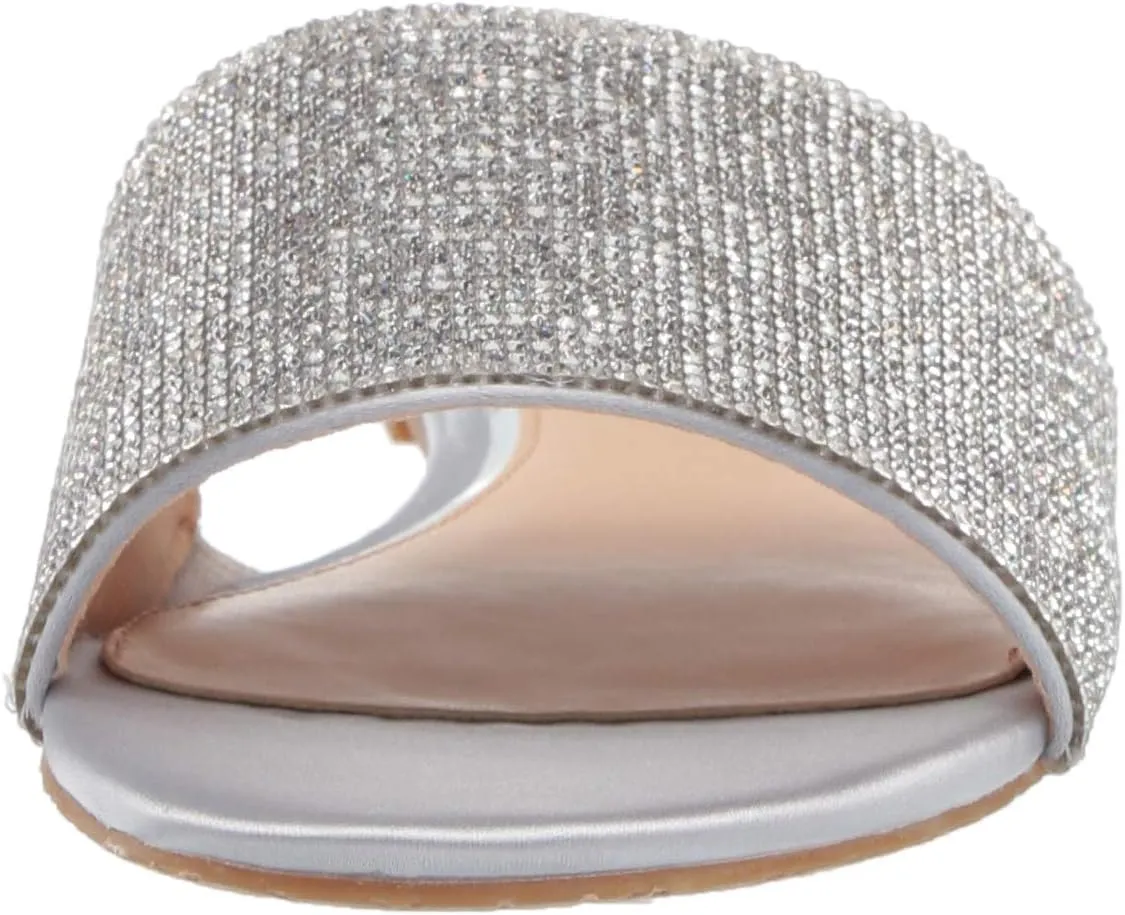Jewel Badgley Mischka Womens Khaleesi Slip On Open Toe Slides