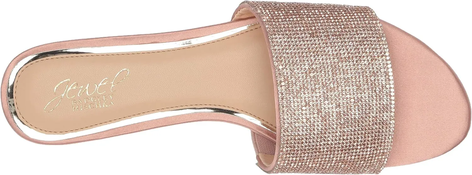 Jewel Badgley Mischka Womens Khaleesi Slip On Open Toe Slides