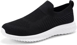 JIAFO Womens Athletic Walking Shoes, Women Slip On Shoes Sneakers, Non Slip Running Shoes for Women, Laceless Casual Breathable Lightweight Mesh Knit