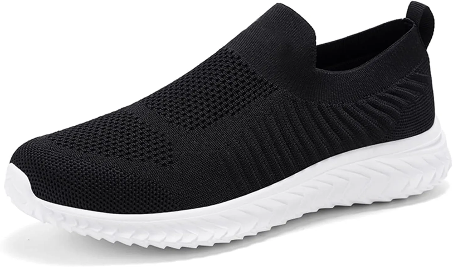 JIAFO Womens Athletic Walking Shoes, Women Slip On Shoes Sneakers, Non Slip Running Shoes for Women, Laceless Casual Breathable Lightweight Mesh Knit