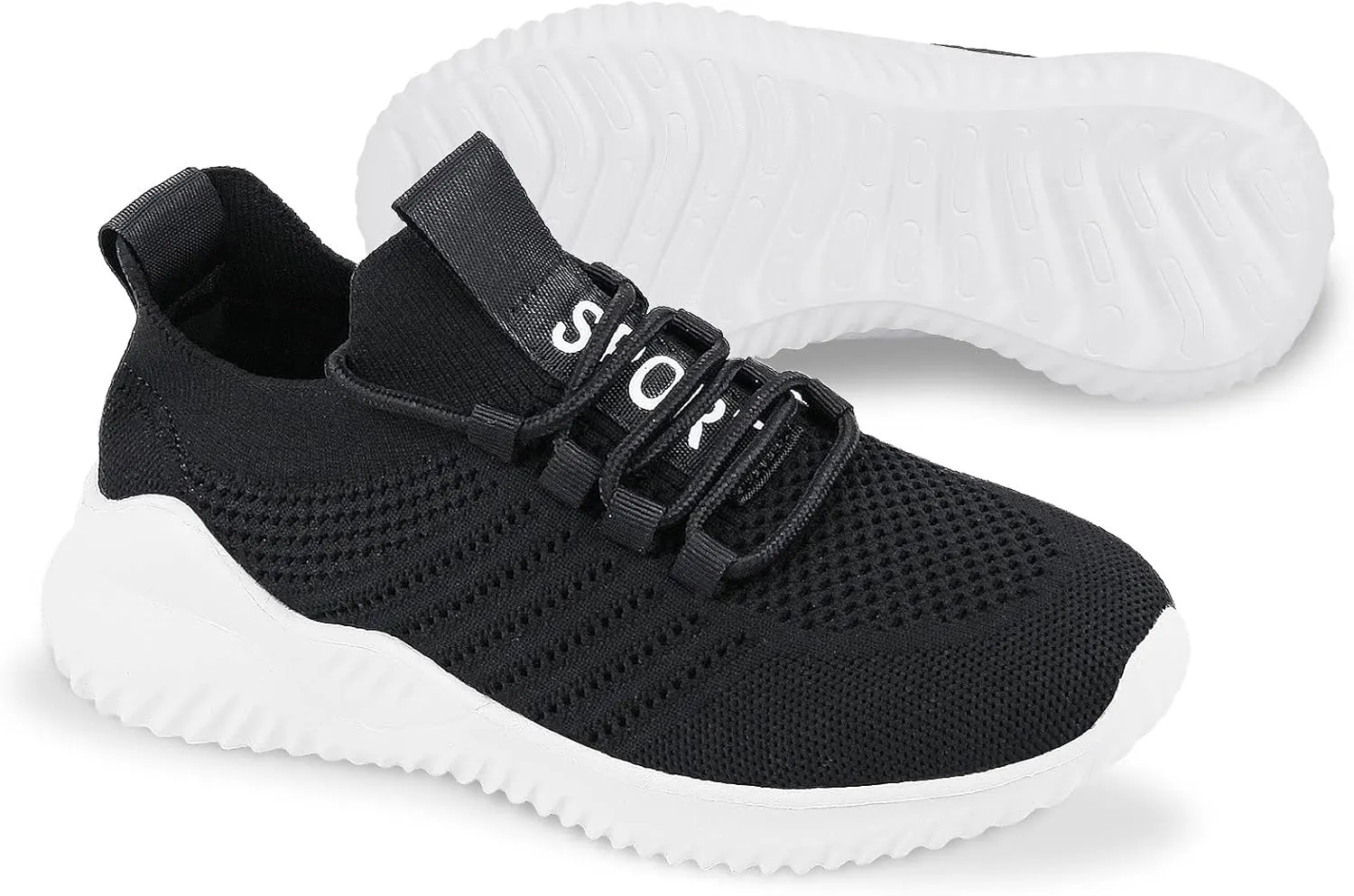 JIAFO Women's Walking Shoes, Slip on Tennis Shoes Women, Non Slip Shoes Sneakers, Casual Athletic Running Lightweight Breathable Mesh Knit