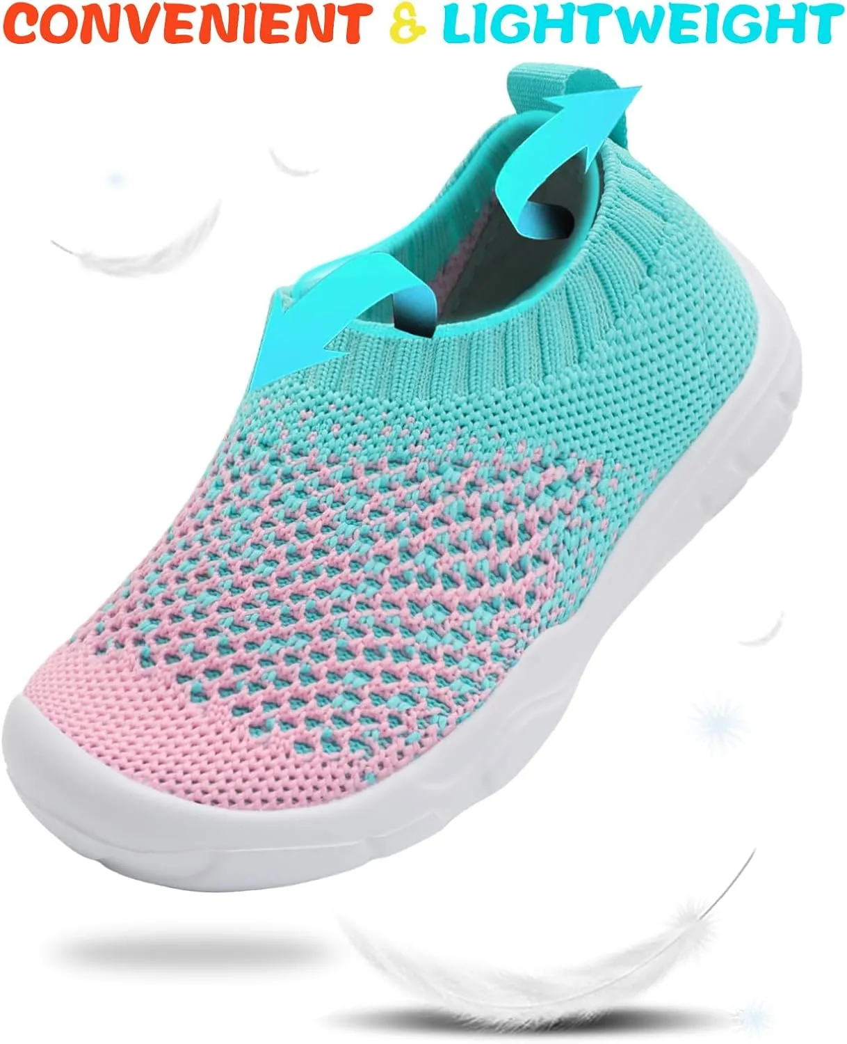JOINFREE Toddler Boys Girls Sneaker Slip On Shoes Kids Lightweight Breathable Walking Shoes