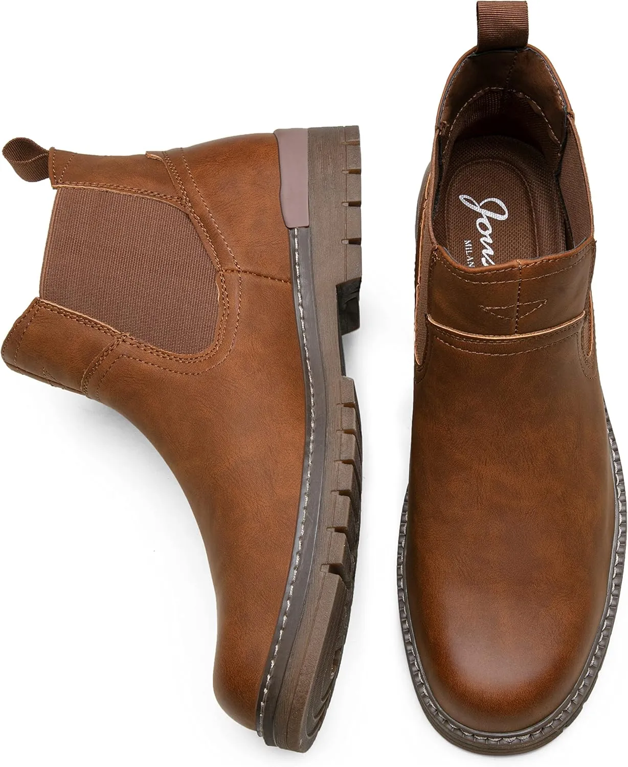 Jousen Chelsea Boots Casual Slip On Ankle Waterproof Mens Boots