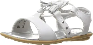 Jumping Jacks Girl's Jaime Flat, White, 11 M US Little Kid
