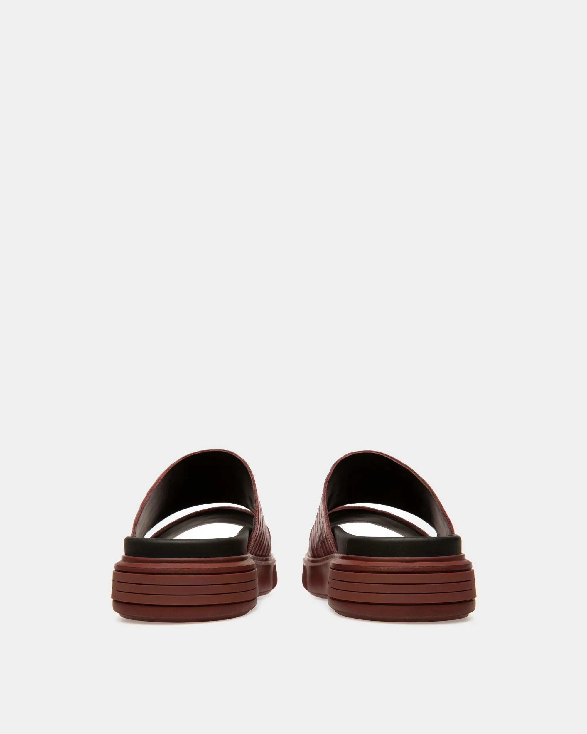 Jym Leather Sandals In Heritage Red