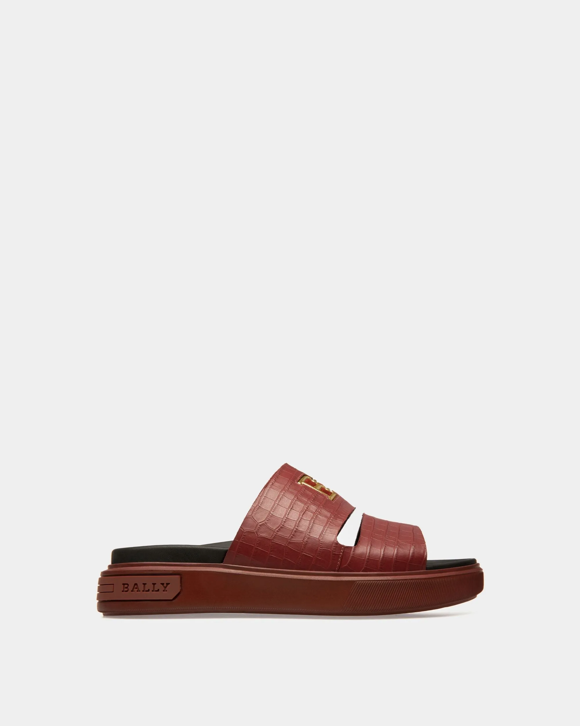 Jym Leather Sandals In Heritage Red