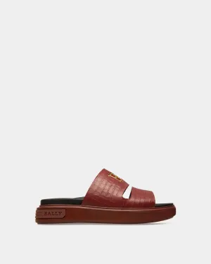 Jym Leather Sandals In Heritage Red