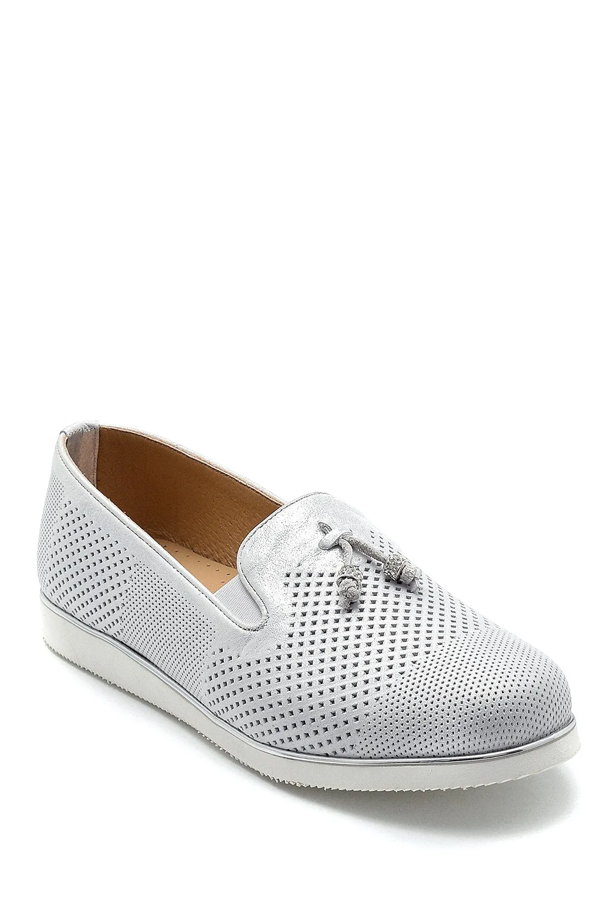 Kadın Deri Sim Detaylı Loafer