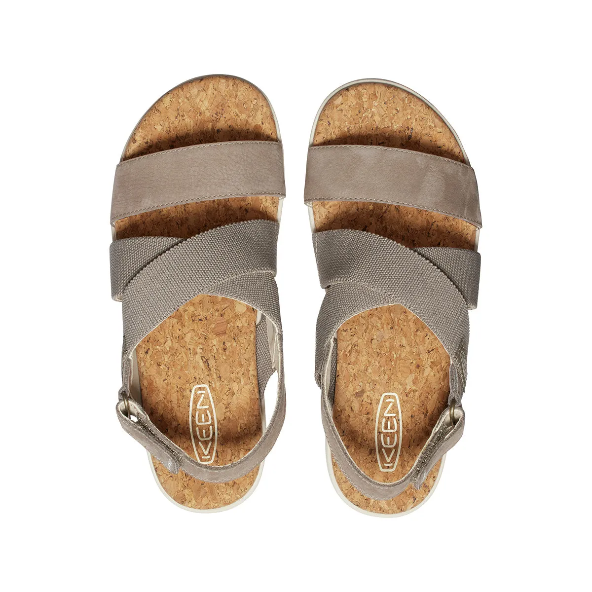 KEEN 1028630 Women's Elle Criss Cross - Brindle/Birch