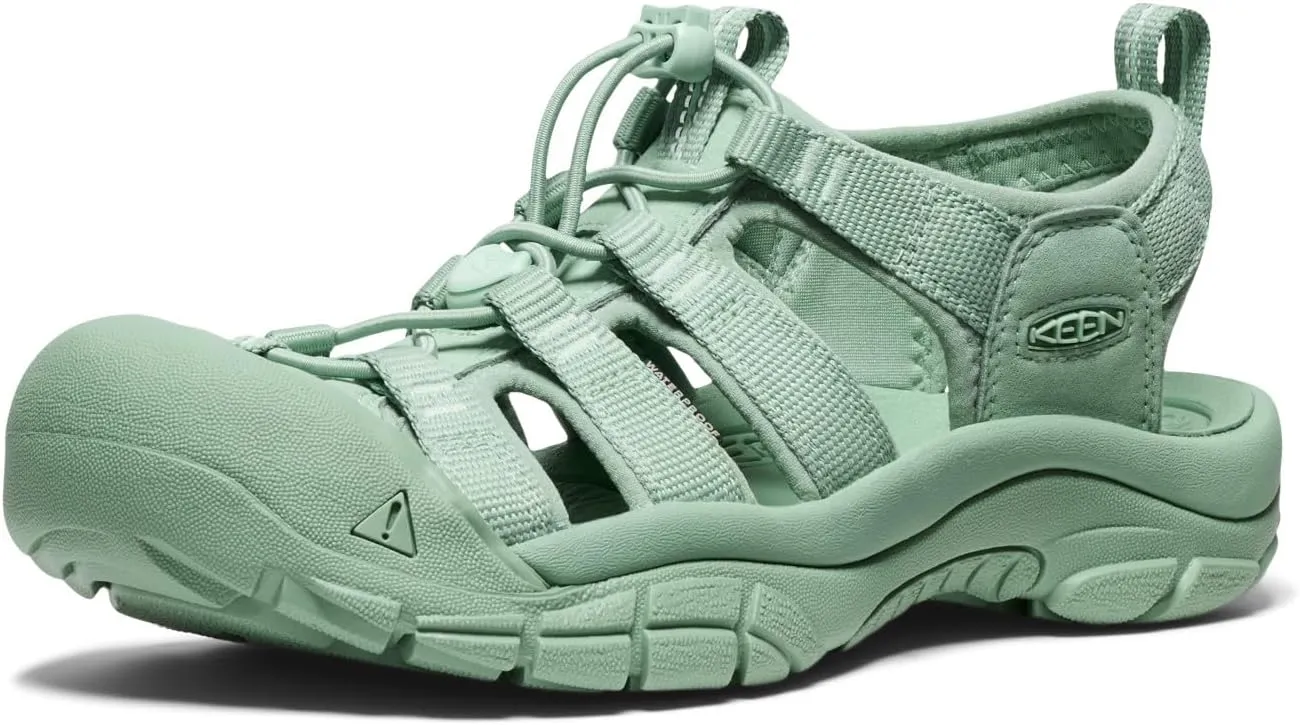 KEEN Women's Newport H2 Closed Toe Water Sandals, Monochrome/Granite Green, 8.5