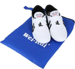Keenso Unisex Taekwondo Shoes, Martial Arts Sports Shoes Sports Boxing Karate Martial Arts Taichi Shoes Lightweight Shoes for Kids Women Men Adult with a Storage Bag(37) White