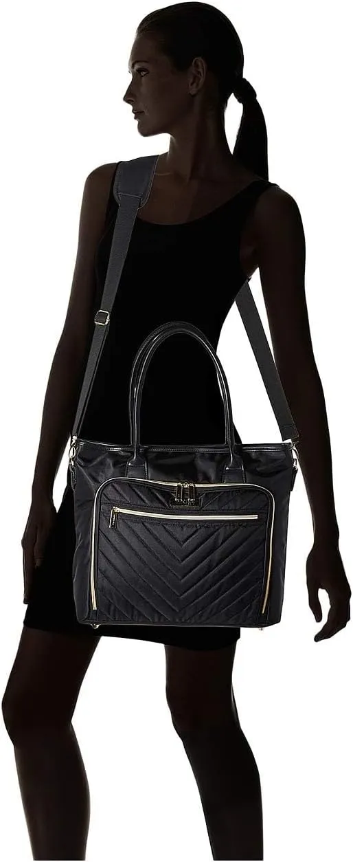 Kenneth Cole REACTION Chelsea Quilted Chevron 15" Laptop & Tablet Business Tote with Removable Shoulder Strap