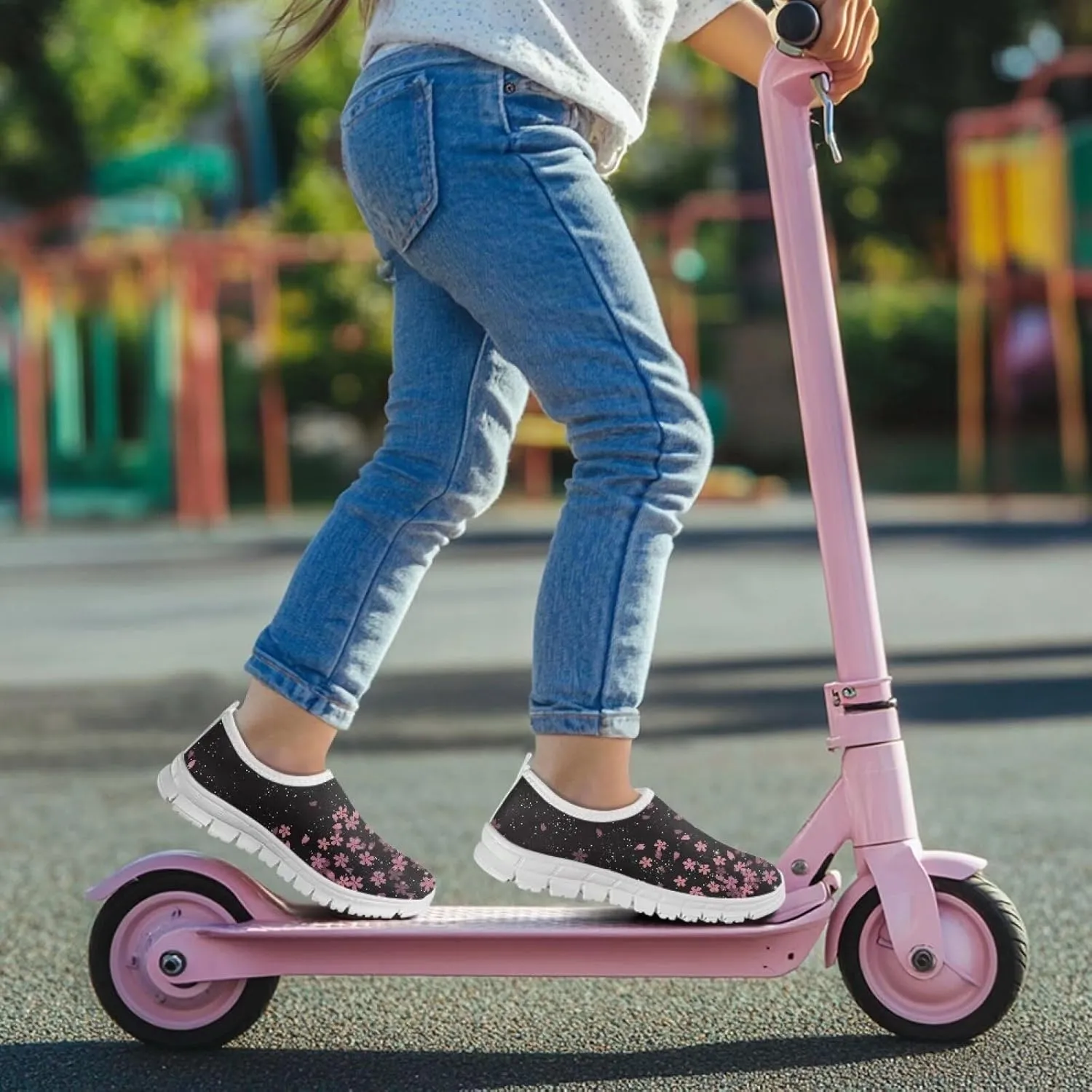 Kids Athltic Shoes Cute Girls Slip On Tennis Shoes Comfy Casual Shoes