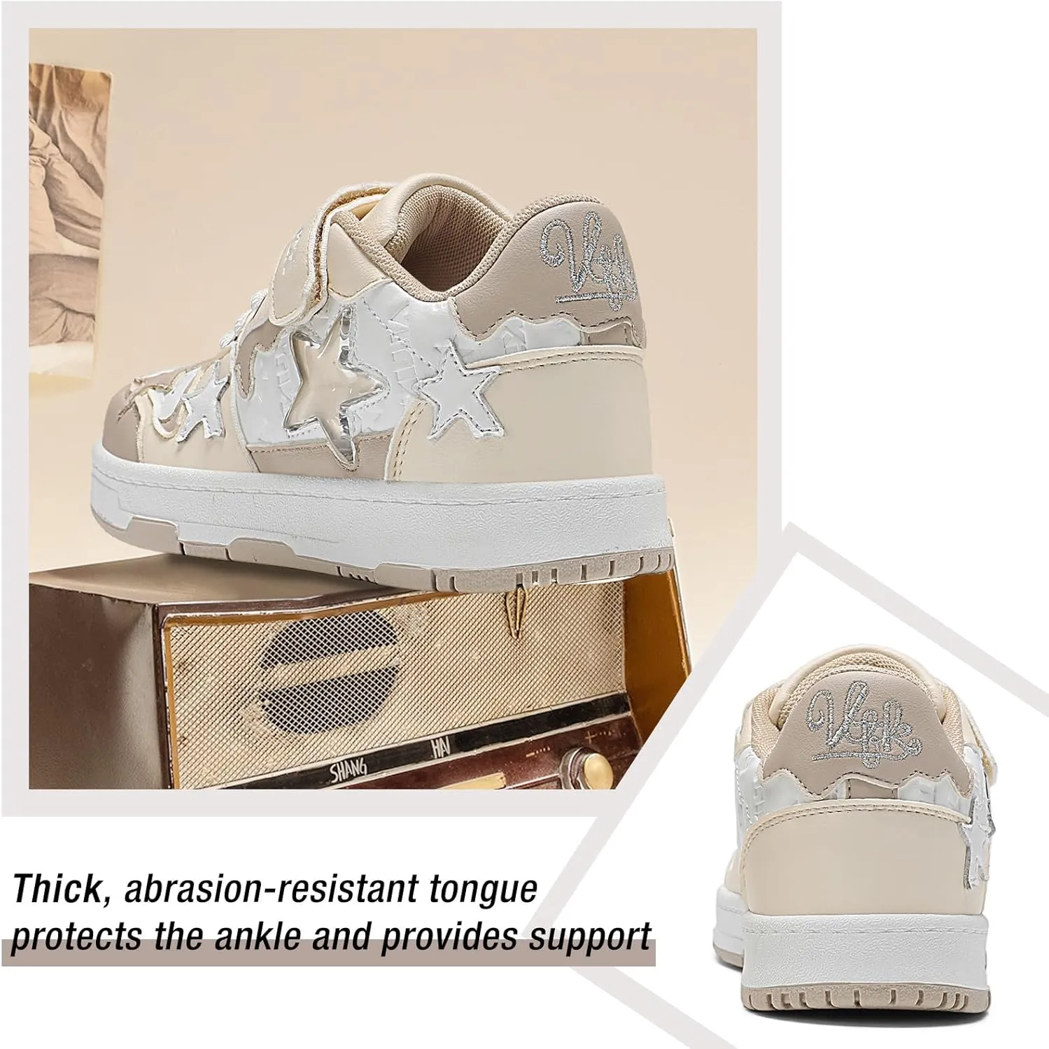Kids Sneakers Fashion Comfortable Casual Athletic Tennis Shoe Breathable Lightweight Slip on Sports Shoes