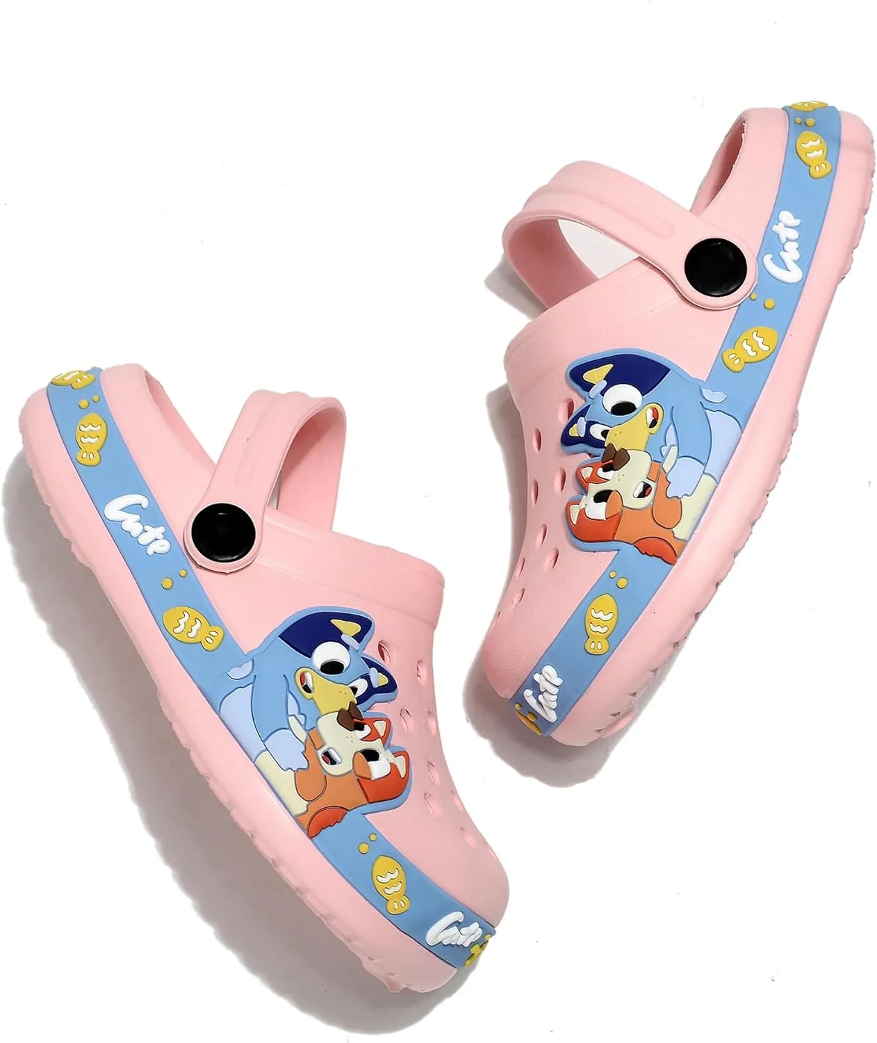 Kids'Clogs Lightweight Breathable EVA Slip-On Sandals with Adjustable Strap Non-Slip Outdoor Indoor Shoes for Boys Girls Water Play Beach Garden
