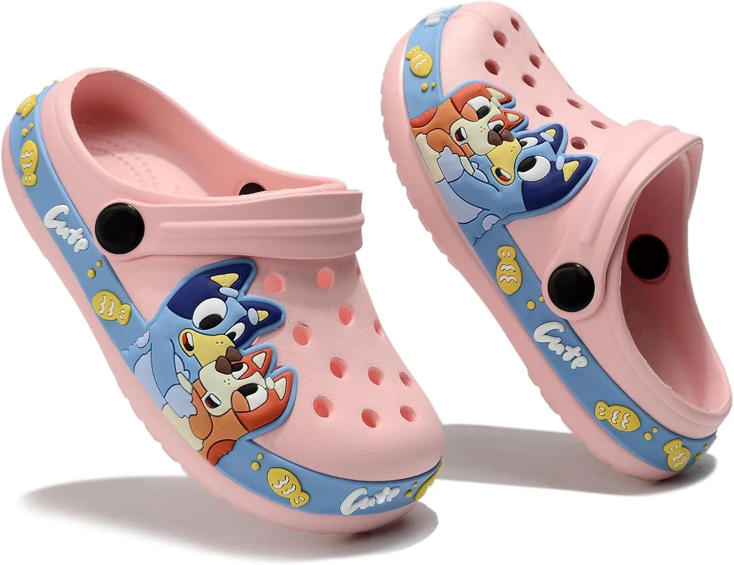 Kids'Clogs Lightweight Breathable EVA Slip-On Sandals with Adjustable Strap Non-Slip Outdoor Indoor Shoes for Boys Girls Water Play Beach Garden