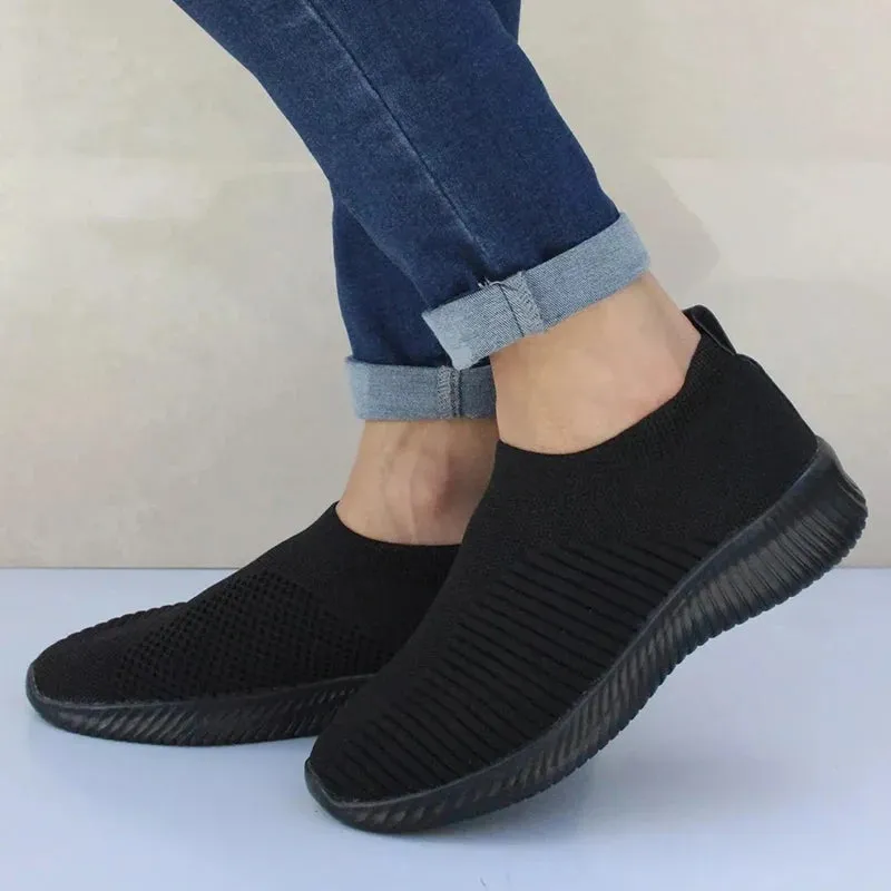 Knitted Sock Sneakers | Women’s Slip-On Loafers Flats