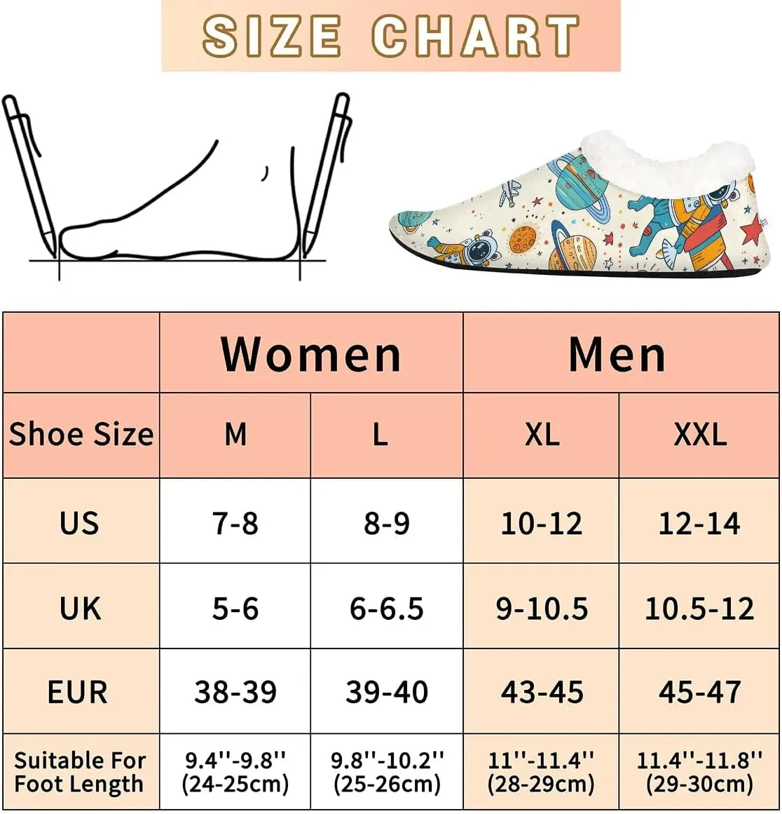 KOBLEN Planet Sun Paint Slippers for Women House Shoes with Fleece Lining Wide Comfy Full Slippers Lightweight Cozy Loafer with Rubber Sole Unisex Slippers Adults for Indoor Outdoor